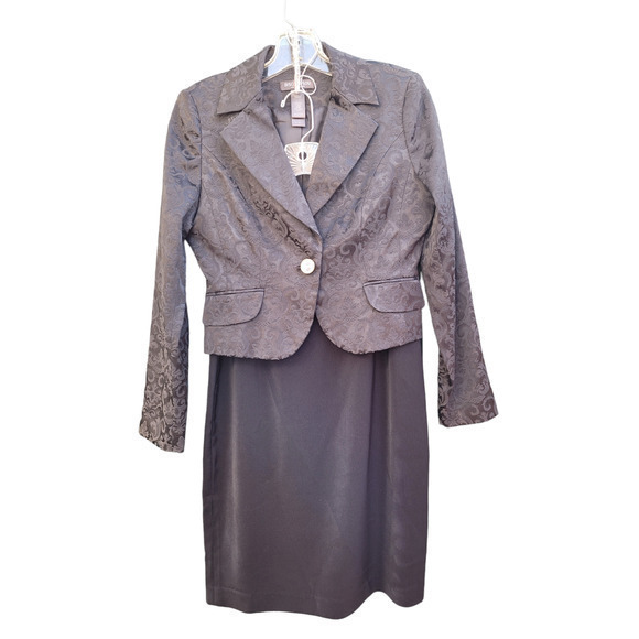 Vintage Ultimate Concept Black‎ Basic Zip Back Slit Midi gathered Skirt - Picture 5 of 12